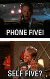 barney stinson self five GIF