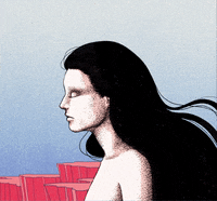 yeo1n hair wind wig windy GIF