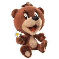 Podravka flowers bear chocolate medo Sticker