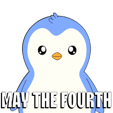 May The Fourth Be With You Star Wars Day Sticker by Pudgy Penguins