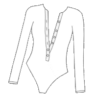 clyquethelabel fashion white one piece clothing Sticker