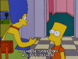 bart simpson excitement GIF