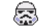 Storm Trooper Pixel Sticker by OpticalArtInc.