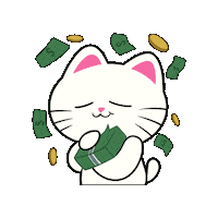 Take My Money Sticker by Silly Kitties