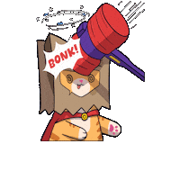 Confused Bonk Sticker by Silly Kitties