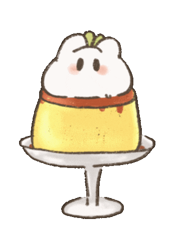 fairymofu giphyupload かわいい sweets pudding Sticker