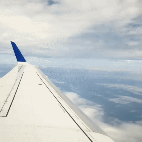 clouds airplane GIF by emibob