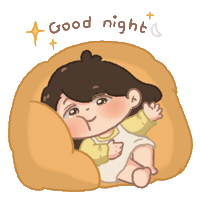 Tired Good Night Sticker by Cosytales