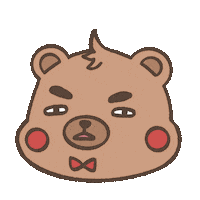 mokru tired bear sleepy drooling Sticker