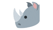 emojivid animals emoji emojivid rhinoceros Sticker
