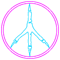 Neon Peace Sticker by Bird Conspiracy