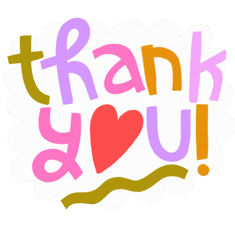 Heart Thank You Sticker