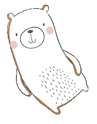 White Bear Sticker by Verhees Textiles