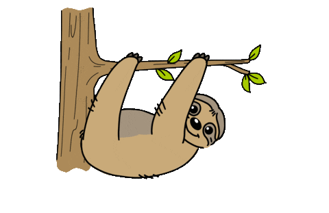 chill sloth Sticker by Foodguide