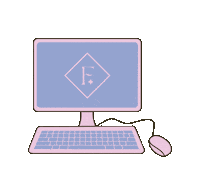 FIRSTHOUSE pink trending purple computer Sticker