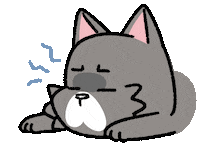 Tired Cat Sticker by Ai and Aiko