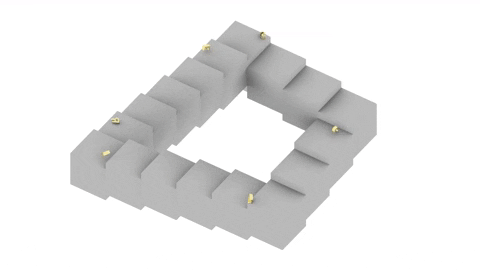 xyksikcbeevkqeuijm giphygifmaker stairs illusion impossible GIF