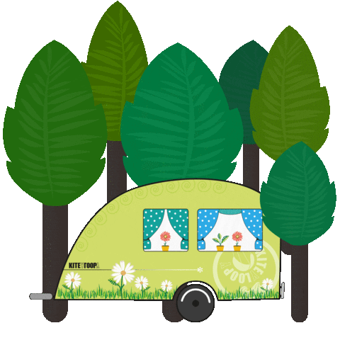 Friends Camping Sticker by KITEYLOOPY