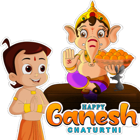 Vinayaka Chaturthi Celebration Sticker by Chhota Bheem