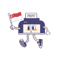 Singapore Print Sticker