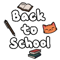 Back To School Cat Sticker by Lofi Girl