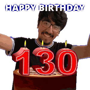 130Th Birthday Sticker