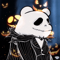 Nightmare Before Christmas Halloween GIF by SuperRareBears