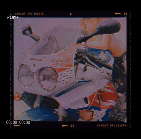 krottkk anime retro aesthetic motorcycle GIF
