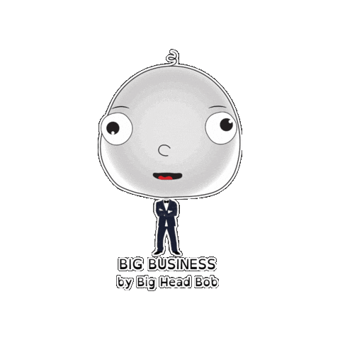 Big Business Suit Sticker by BigHeadBob.com