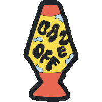 Lamp Hippie Sticker by Daze Off