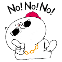 Cat No Sticker by Kcomics