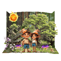 Boys Girls Summer Sticker