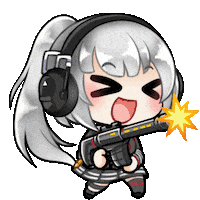 Ktactical gun ar zzz waifu Sticker