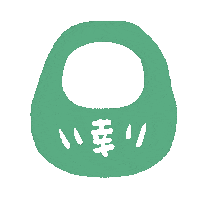 Daruma Sticker by Wunawoosa