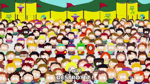 mob large crowd GIF by South Park 