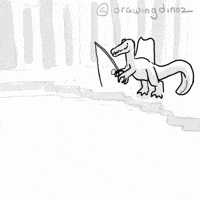 Dinosaur Fishing GIF