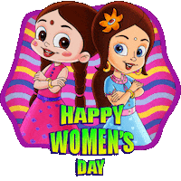 Woman Sticker by Chhota Bheem