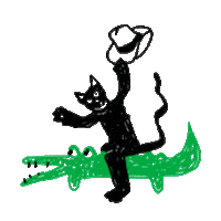 Cat Ride Sticker by We Are Scientists