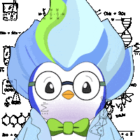 Confused Big Brain Sticker by Pudgy Penguins