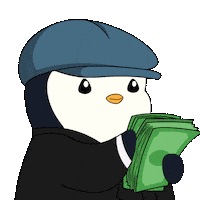Money Invest Sticker by Pudgy Penguins