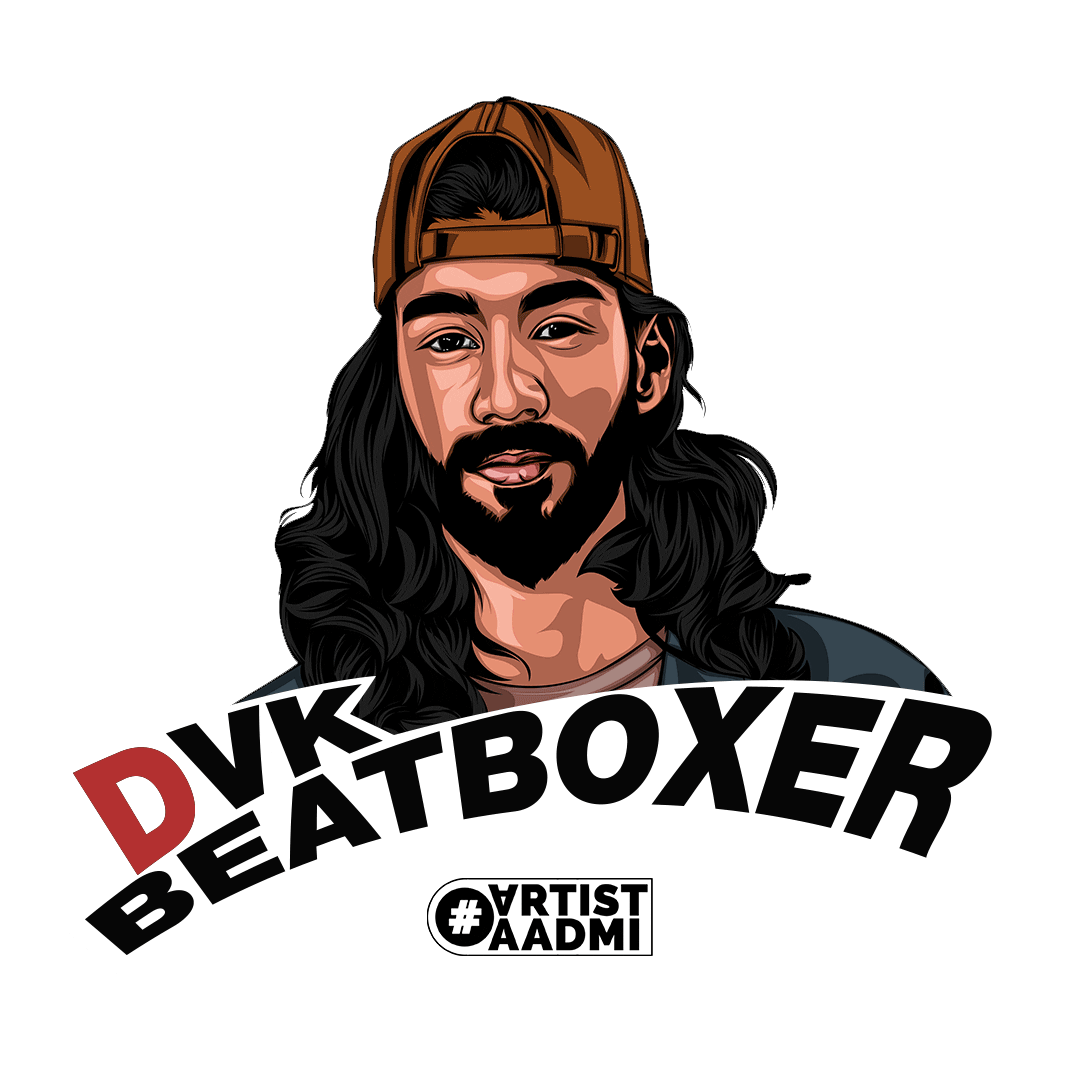 Guitar Drummer Sticker by Artist Aadmi