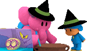 Halloween Witch Sticker by Pocoyo