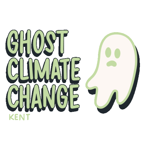 wearkent ghost earth sustainable climate change Sticker