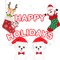 Merry Christmas Dog Sticker by HammyandBrody