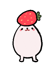 Strawberry Sticker by eggdog
