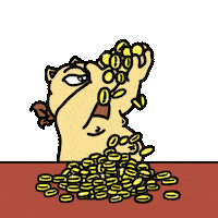 Im Rich Cash Money Sticker by ChonkyCom