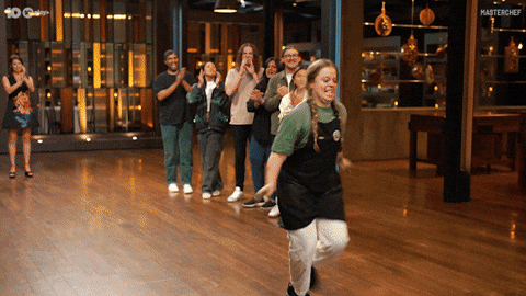 Run Laughing GIF by MasterChefAU
