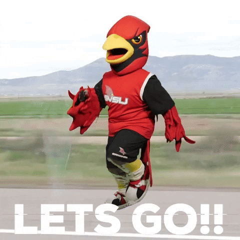 Lets Go Running GIF by Saginaw Valley State University
