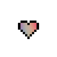 cotsicx love heart pixel gradient Sticker