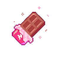 skiiryu pixel pixelart chocolate candy Sticker